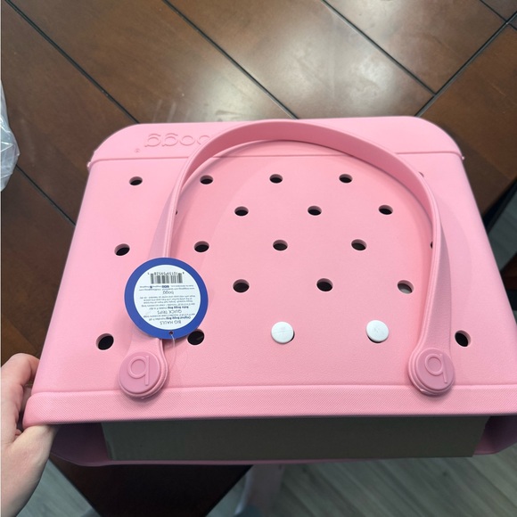 NWT BOGG BAG Pink Perforated Tote - Picture 5 of 9